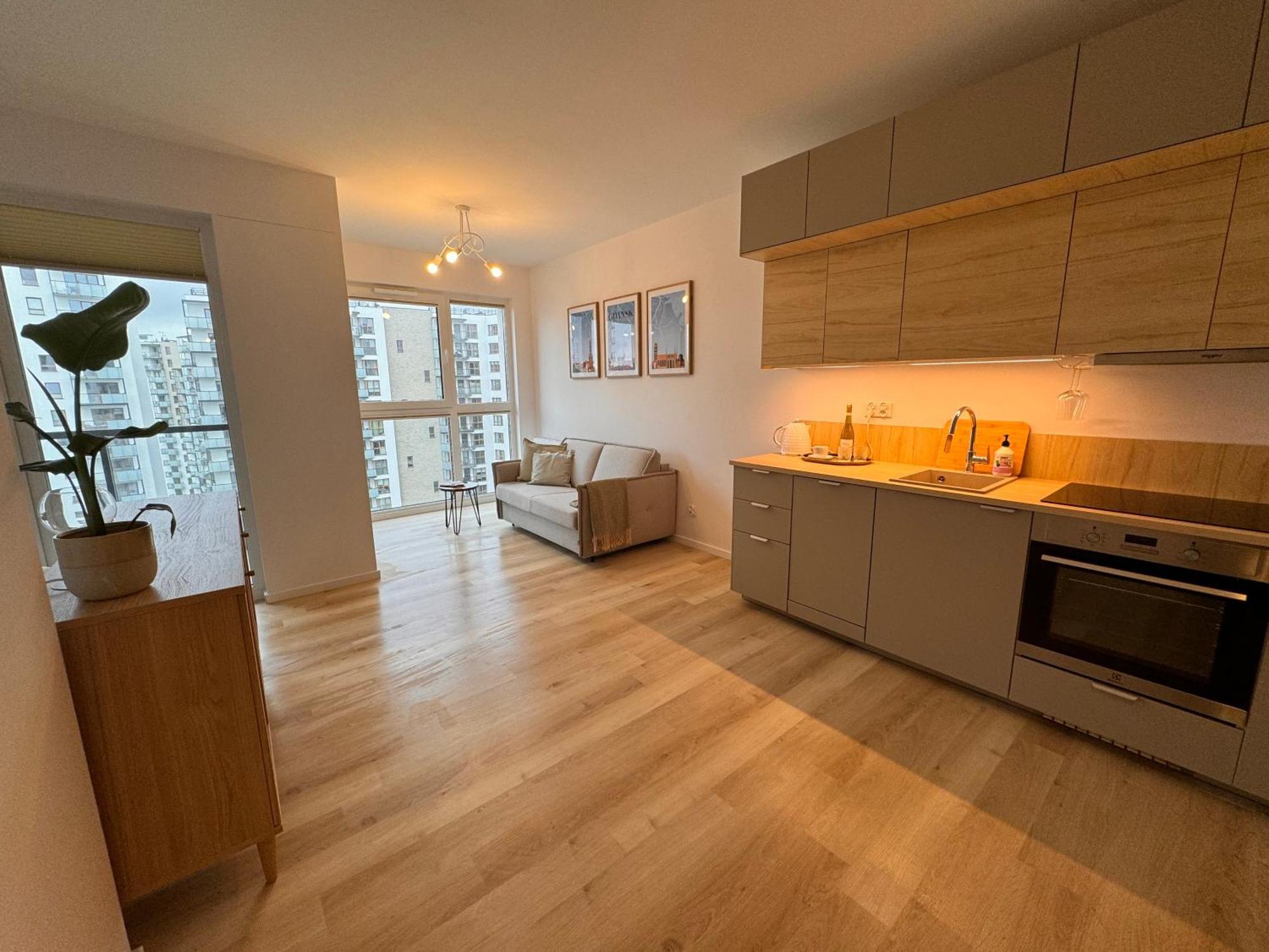 Amber Apartment On 14 Floor Gdańsk Exteriör bild
